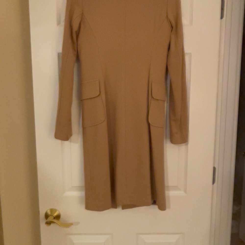 Cache Camel Long Blazer Jacket With Gold Buttons - image 2